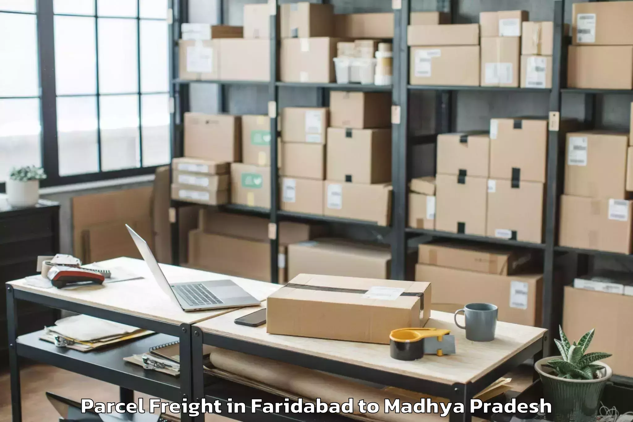 Reliable Faridabad to Gwalior Gird Parcel Freight